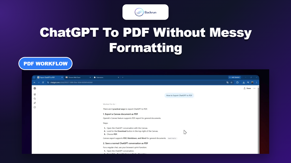 5 Reliable Ways to Convert ChatGPT to PDF