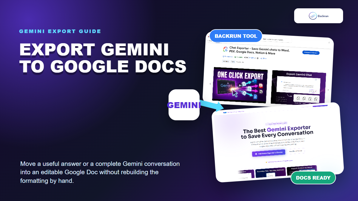 How to Export Gemini to Google Docs Without Losing Structure
