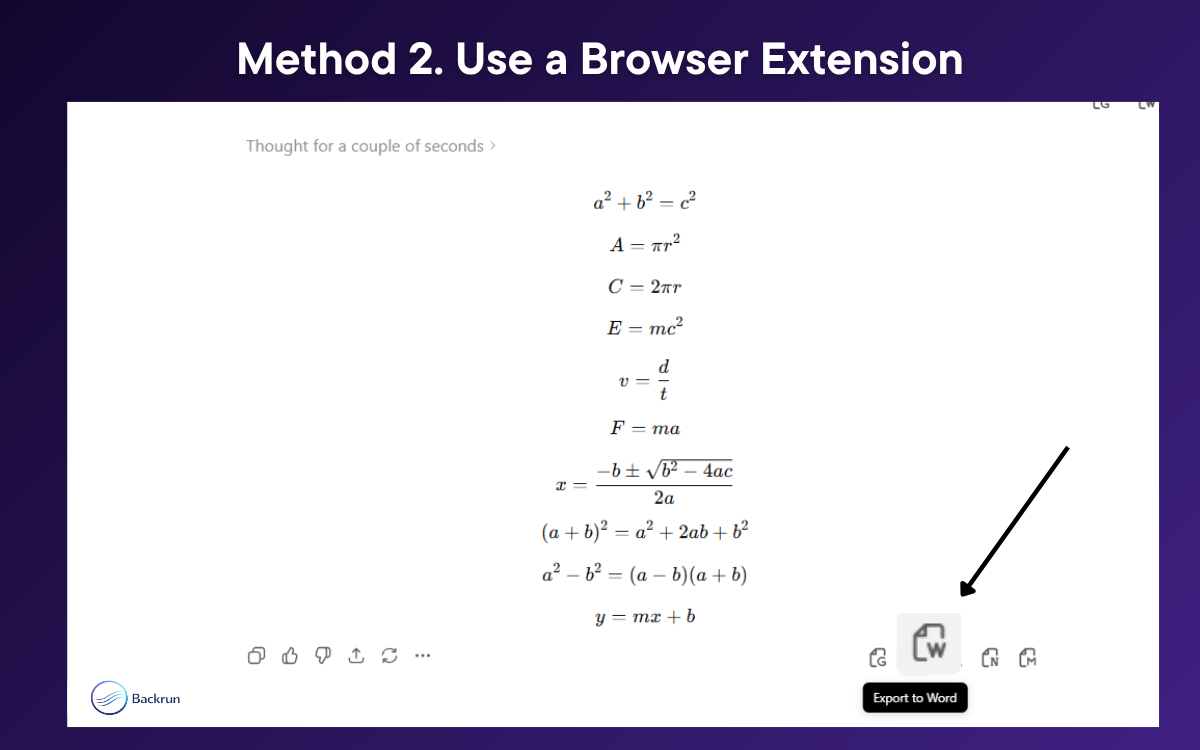 How to copy equations from ChatGPT to Word