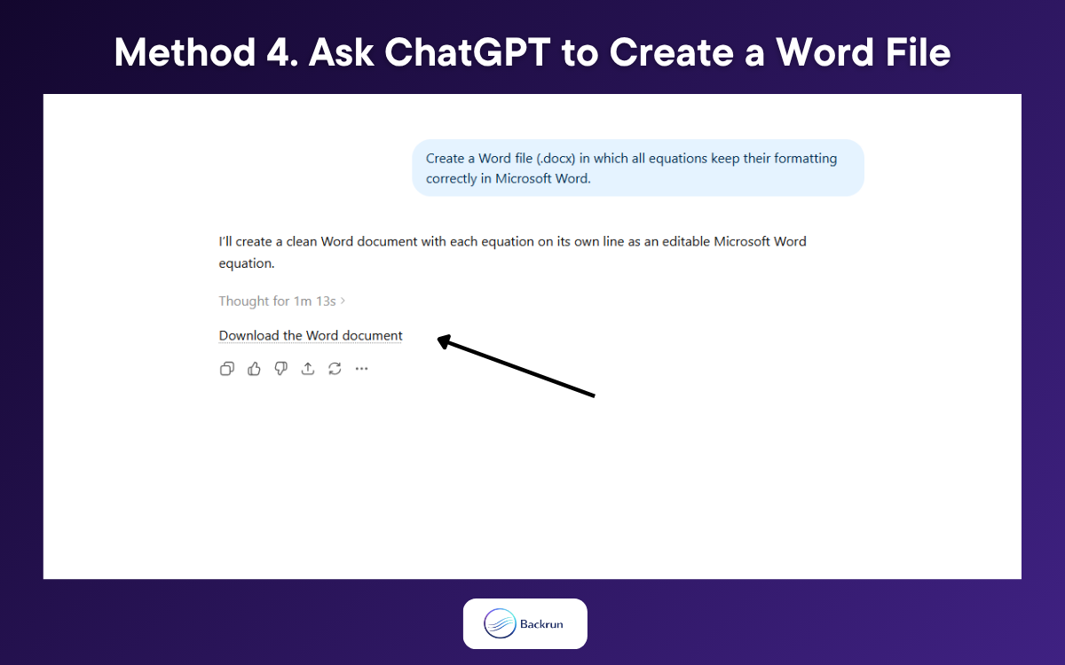 How to copy equations from ChatGPT to Word