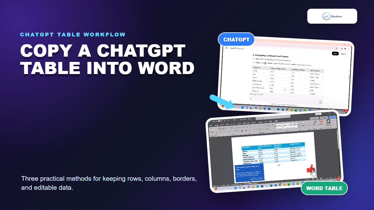 How to Copy a Table From ChatGPT to Word (2026)
