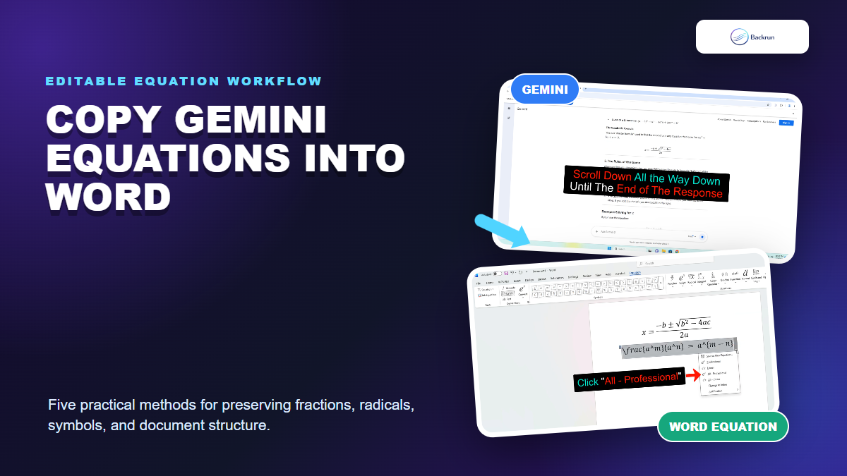 5 Ways to Copy Equations From Gemini to Word