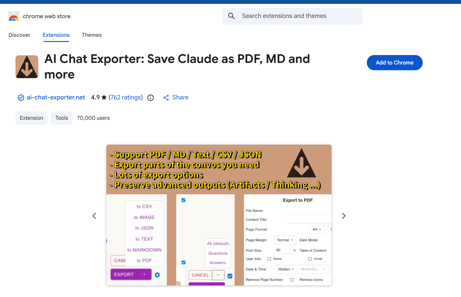 AI Chat Exporter Chrome Extension