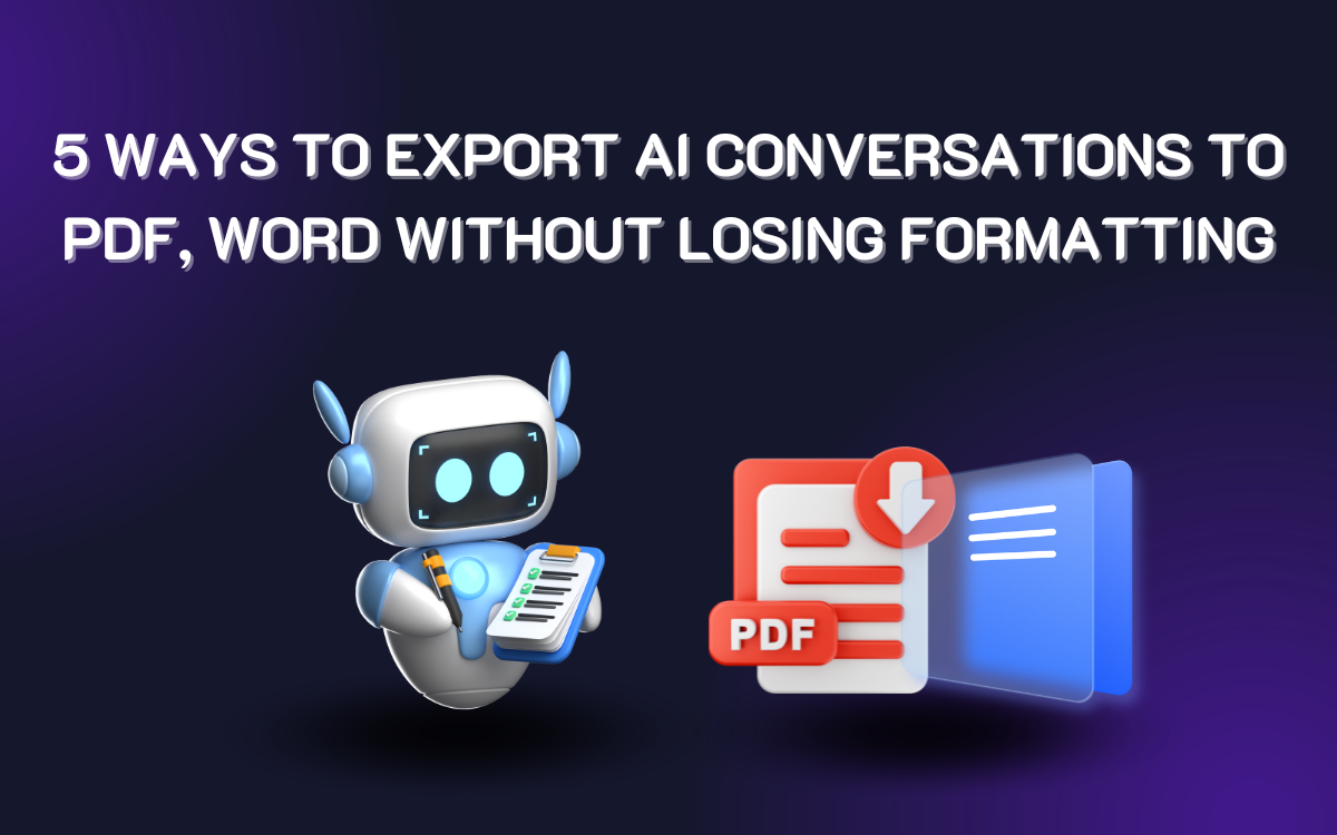 5 Ways to Export AI Conversations to PDF, Word or Markdown