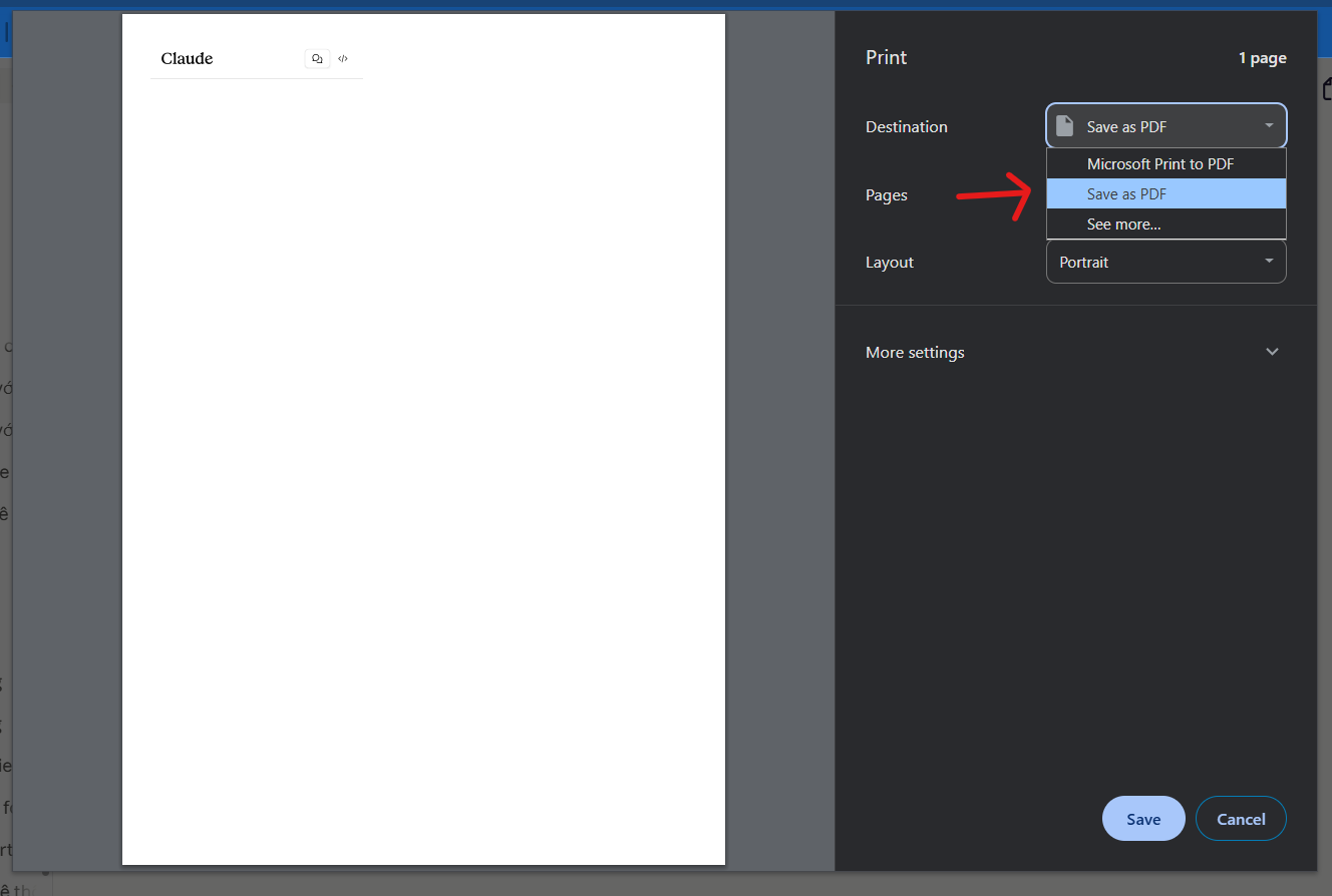 export claude chat to pdf