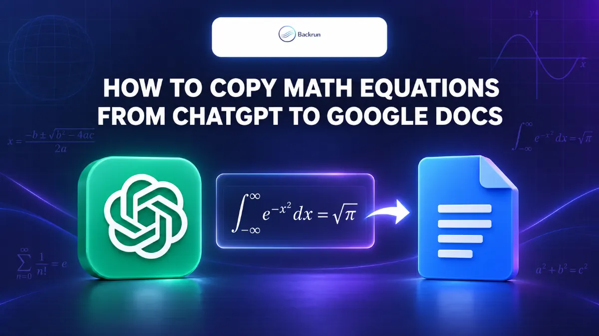 How to Copy Math Equations From ChatGPT to Google Docs