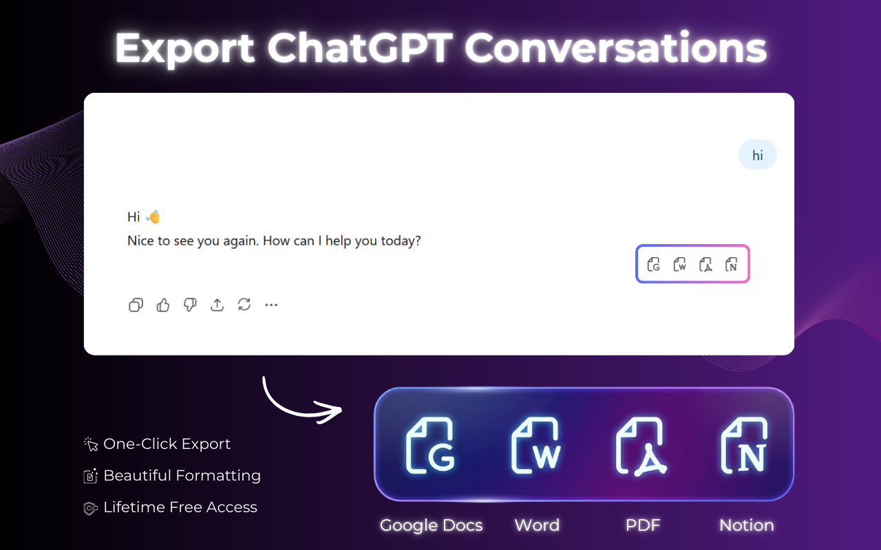 Full conversation export interface in ChatGPT Exporter